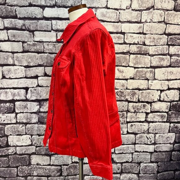 Coldwater Creek Red Button Down Jacket Size 18W - Picture 5 of 10